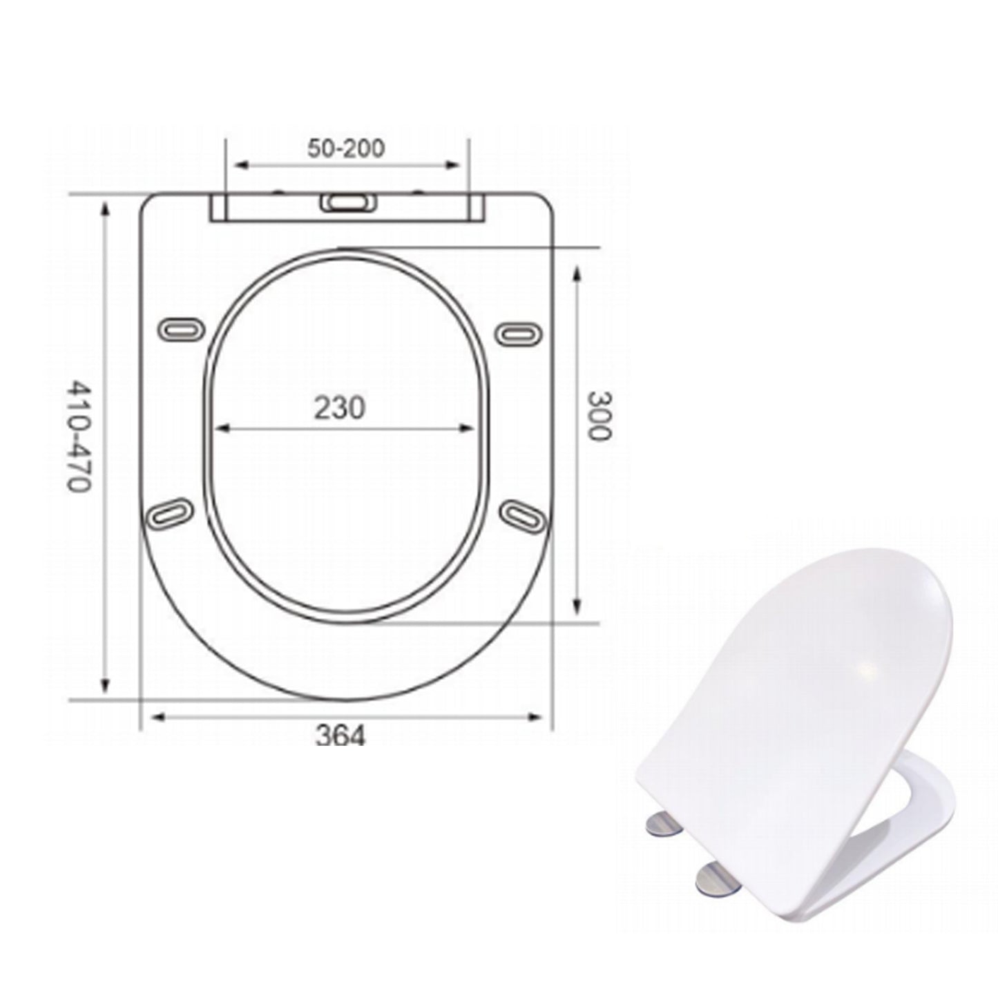 SKY BATHROOM Soft Close Seat Rimless Wall Hung Toilet Pan WC (UF)