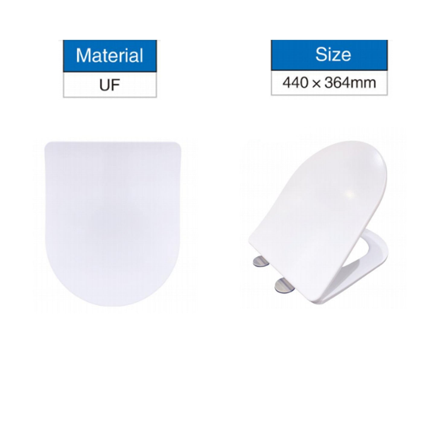 SKY BATHROOM Soft Close Seat Rimless Wall Hung Toilet Pan WC (UF)
