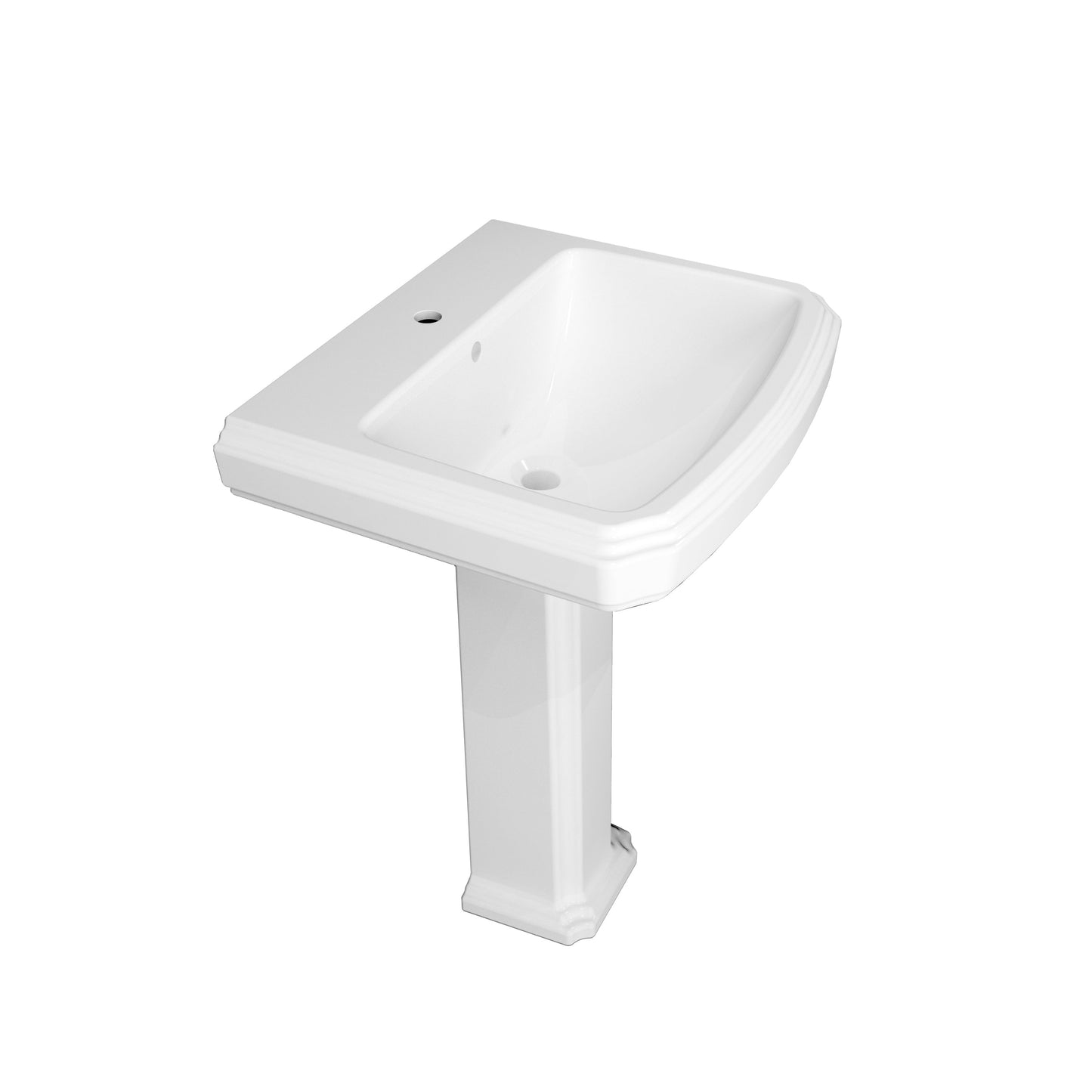 SKY BATHROOM Pedestal Basin Sink Full Floorstanding - 1 Tap Hole