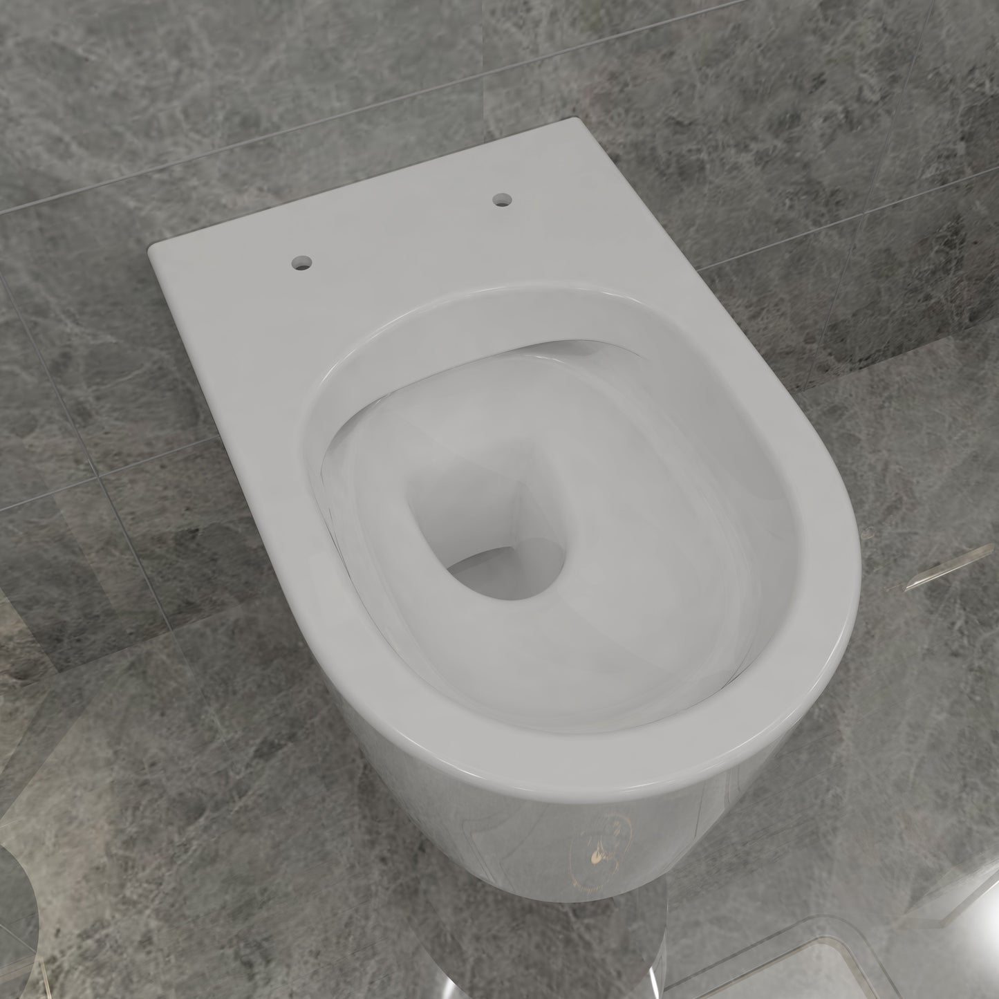 SKY BATHROOM Modern Rimless Wall Hung Toilet WC Pan + UF Soft Close Seat