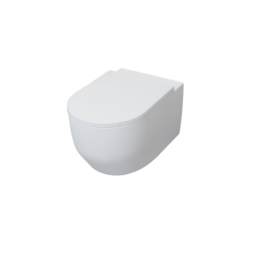 SKY BATHROOM Wall Hung Rimless Toilet (UF) Pan Soft Close Seat WC