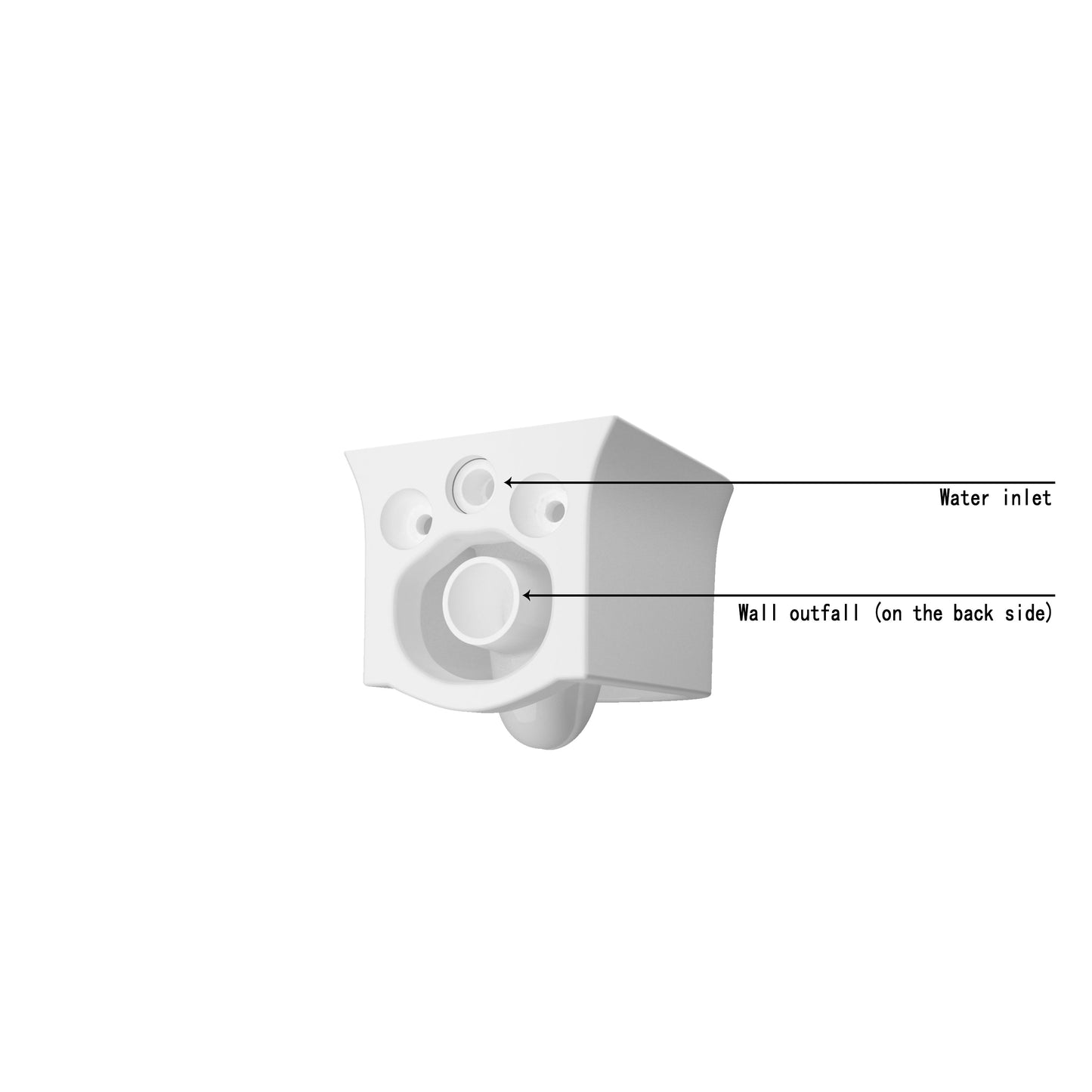SKY BATHROOM Soft Close Seat Rimless Wall Hung Toilet Pan WC (UF)
