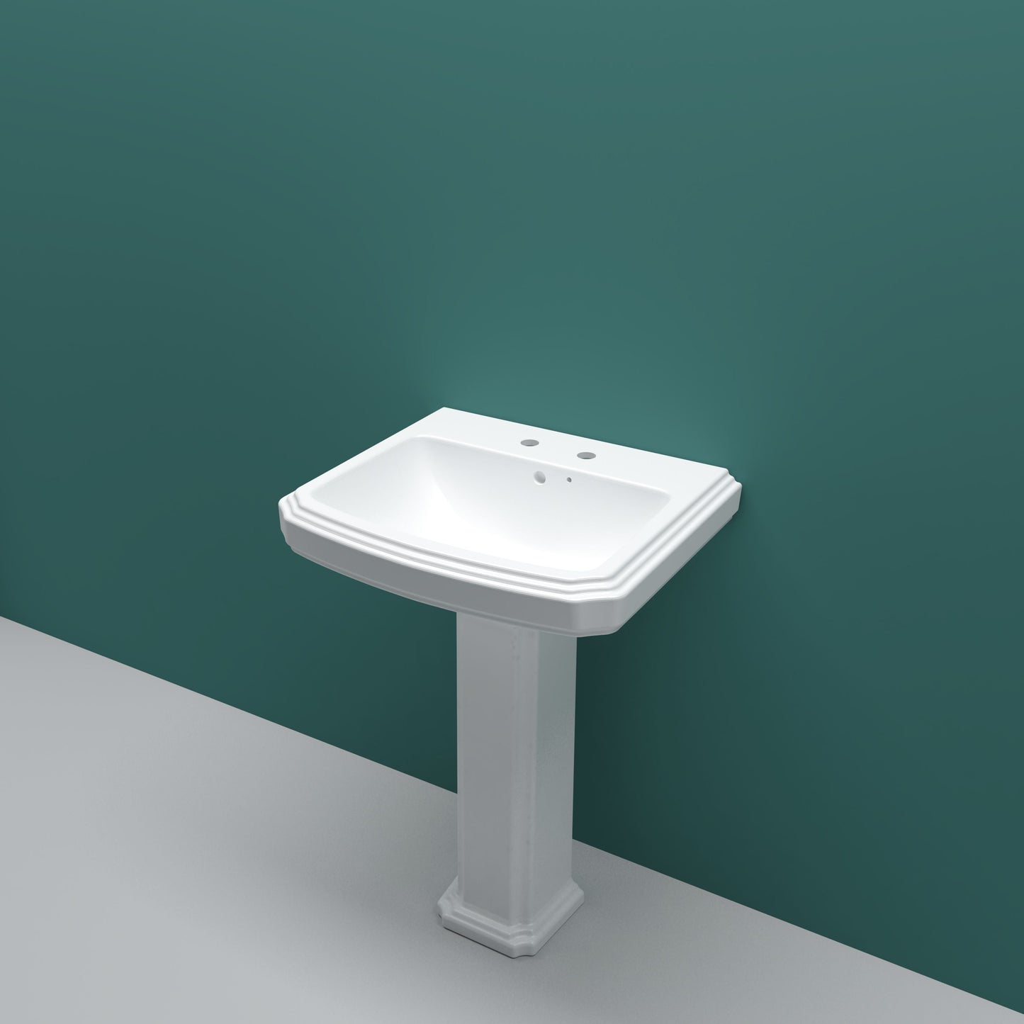 SKY BATHROOM Basin Sink Pedestal Full Floorstanding -2 Tap Hole