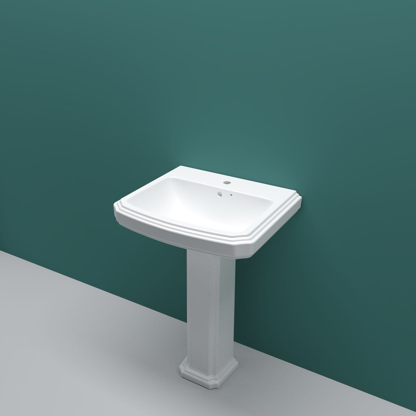 SKY BATHROOM Traditional Pedestal Basin Sink Full Floorstanding - 1 Tap Hole