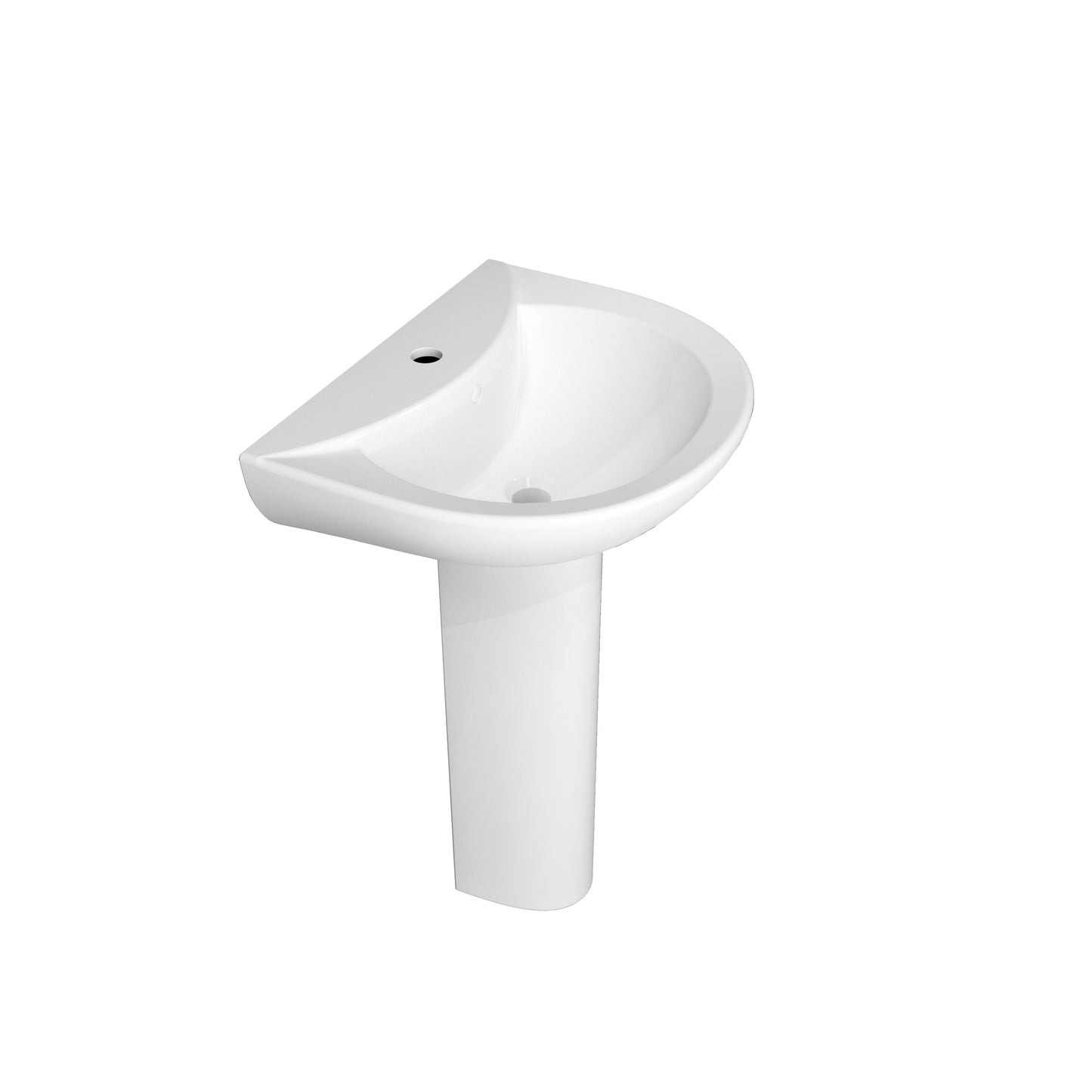 SKY BATHROOM Single Tap Hole Full Floor standing Basin Pedestal Sink