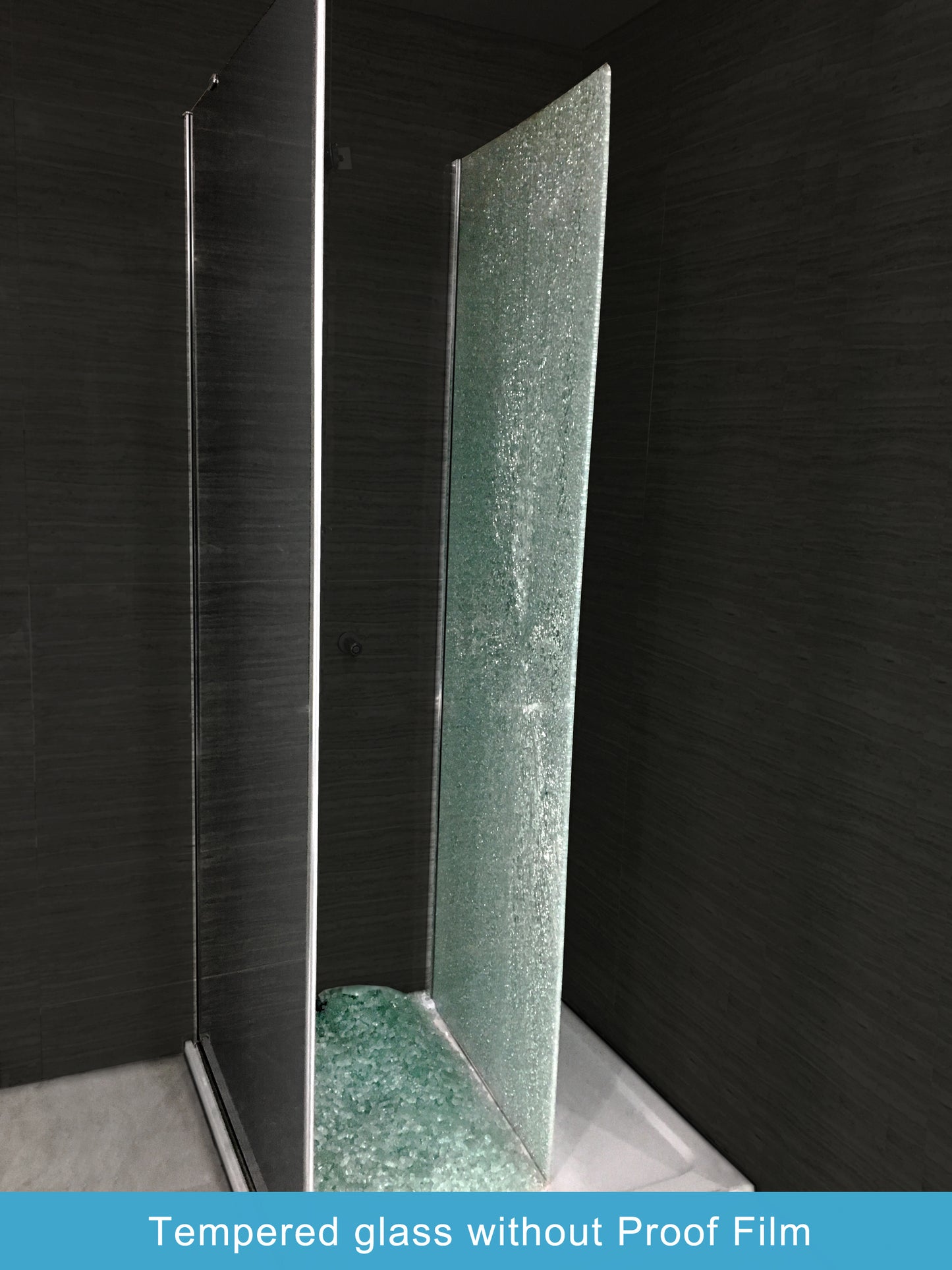 Black Shower Enclosure Door Screen Walk In Wet Room Cubicle Easy Clean Glass 1900mm