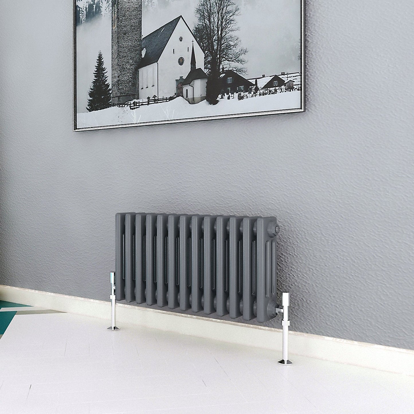 300x605 Horizontal, Traditional, Anthracite radiators, triple column, SKY rads