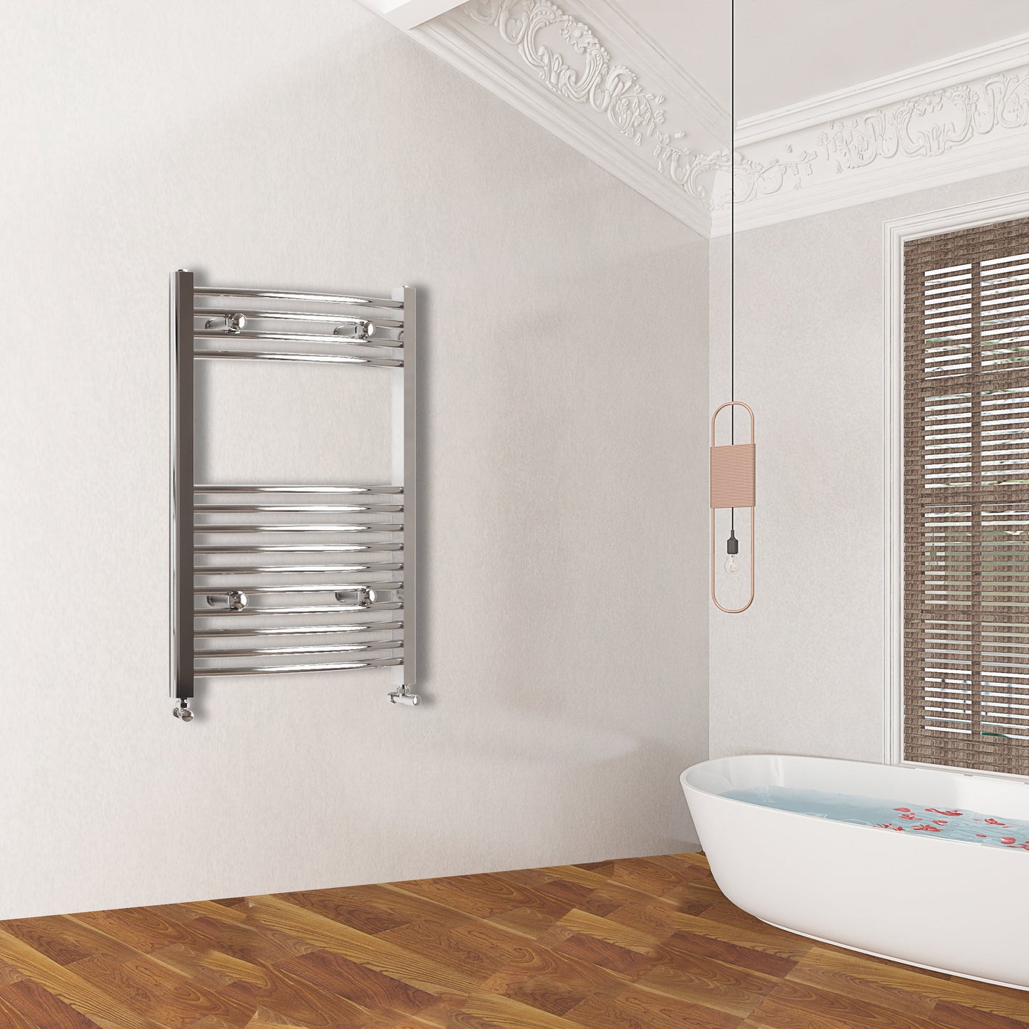 Bathroom Central Heating Towel Rail Ladder Chrome Radiator Warmer