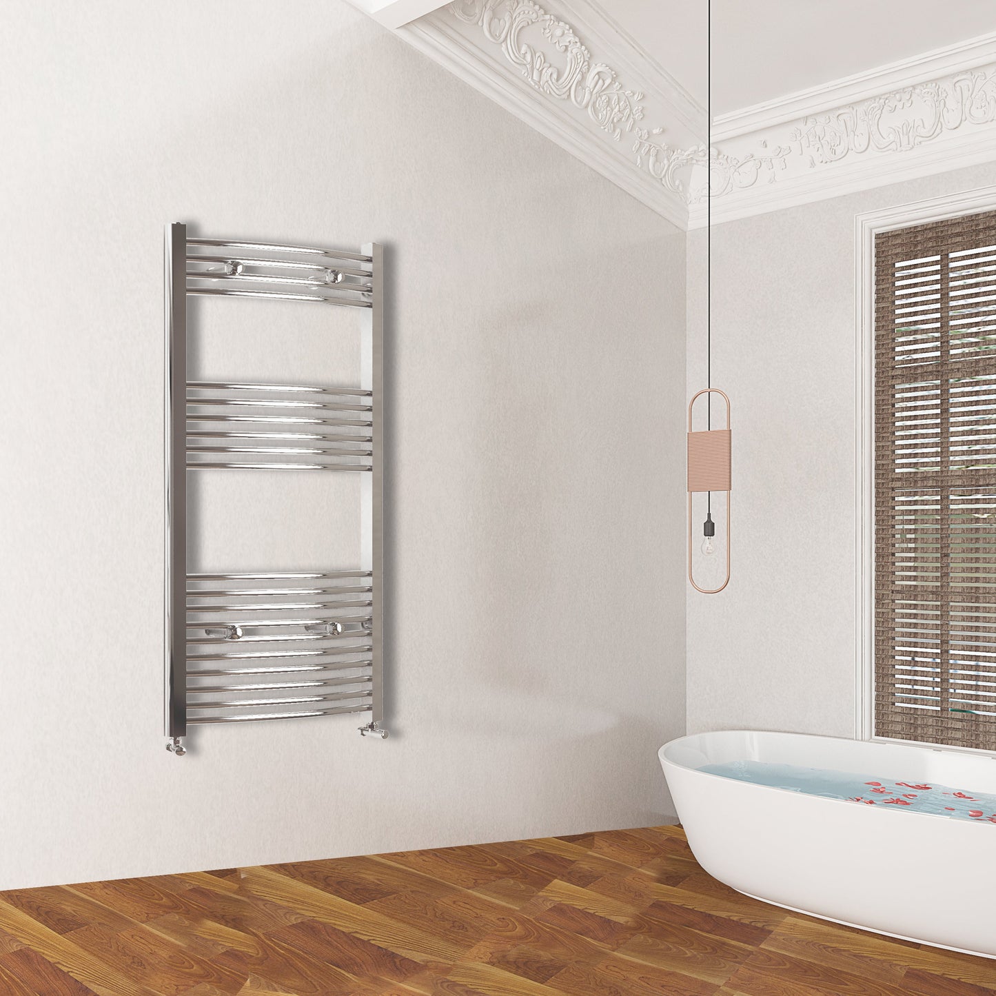 Bathroom Central Heating Towel Rail Ladder Chrome Radiator Warmer