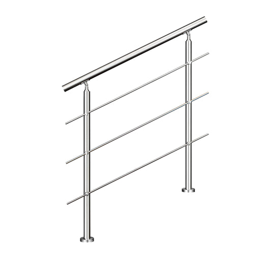 SKY handrail 304 Stainless steel with 3 crossbars Balustrade stair/step 106cm