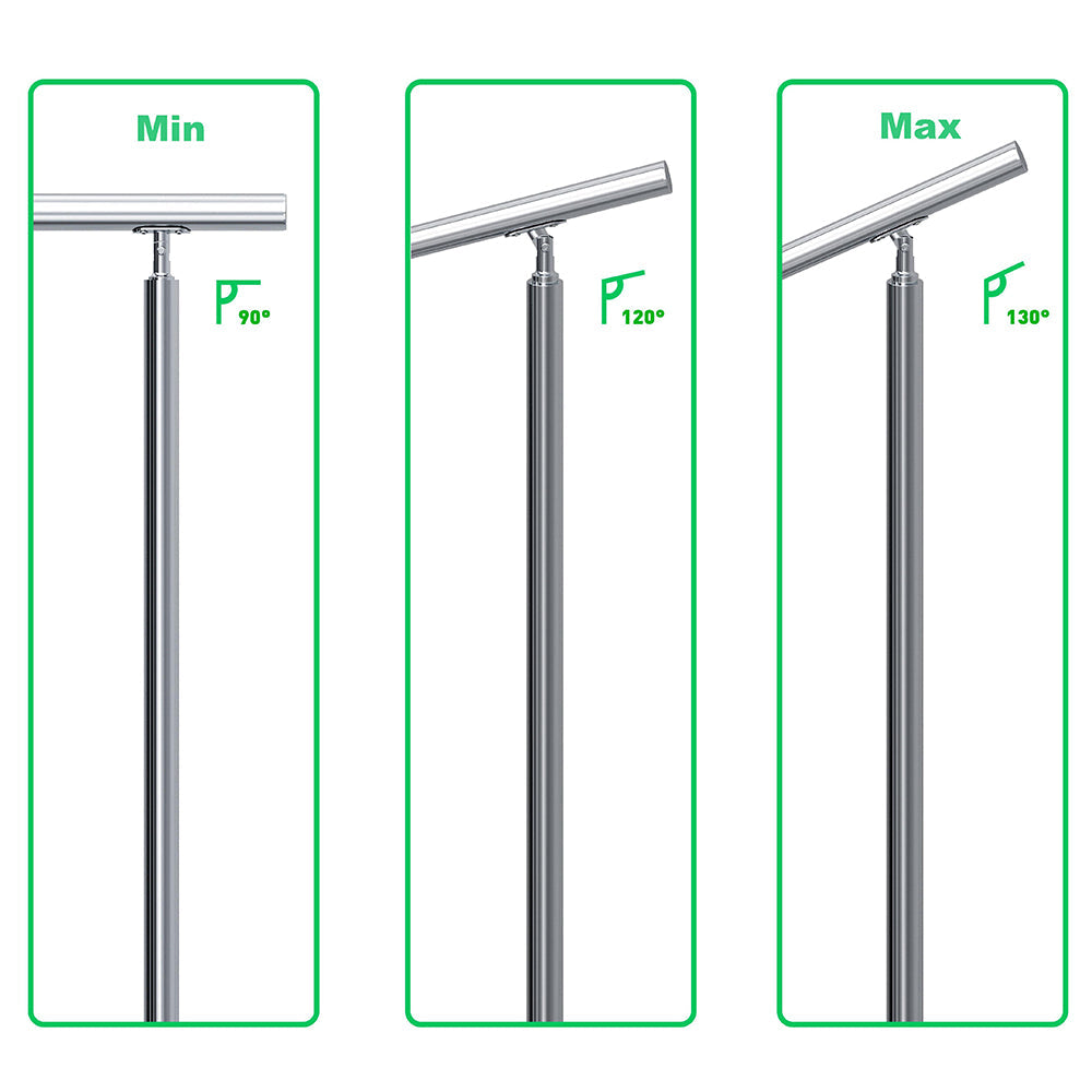 SKY Stainless Steel handrail with 3 crossbars Balustrade Stairs Outdoor Indoor