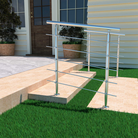 SKY 5 crossbars Balustrade Stairs Stainless Steel handrail