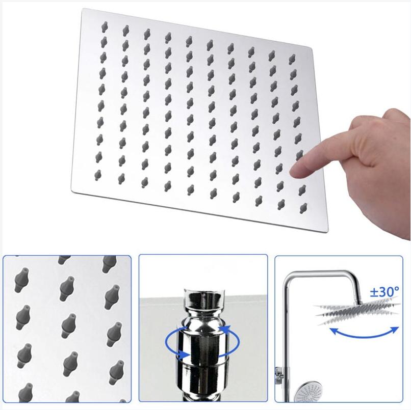 Thermostatic Bath Shower Mixer Chrome & Black Set