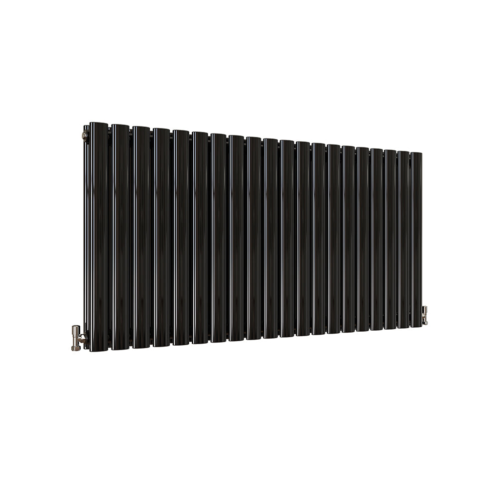 SKY UK Horizontal Oval Column Anthracite & White Designer Central Heating Radiator