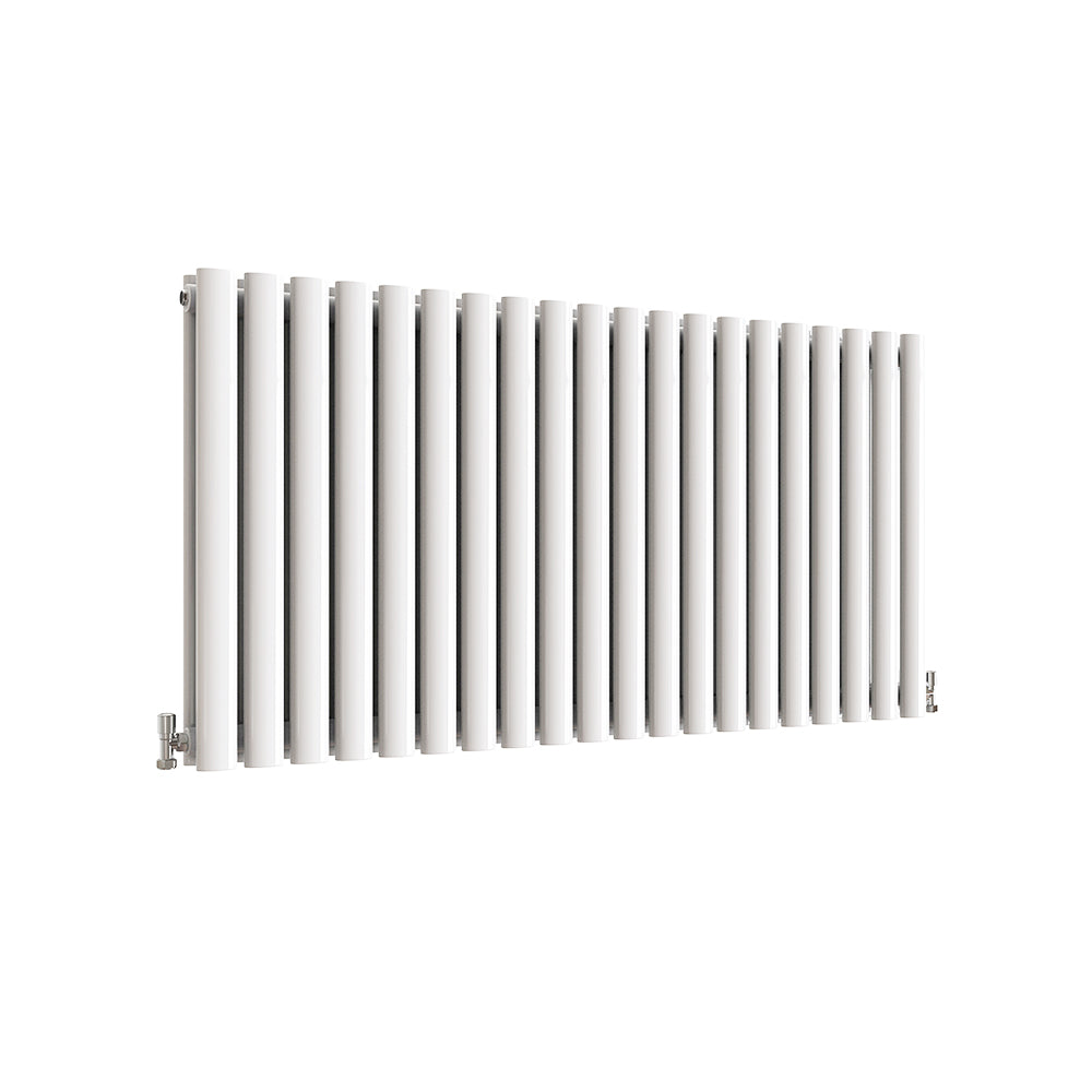 SKY UK Horizontal Oval Column Anthracite & White Designer Central Heating Radiator