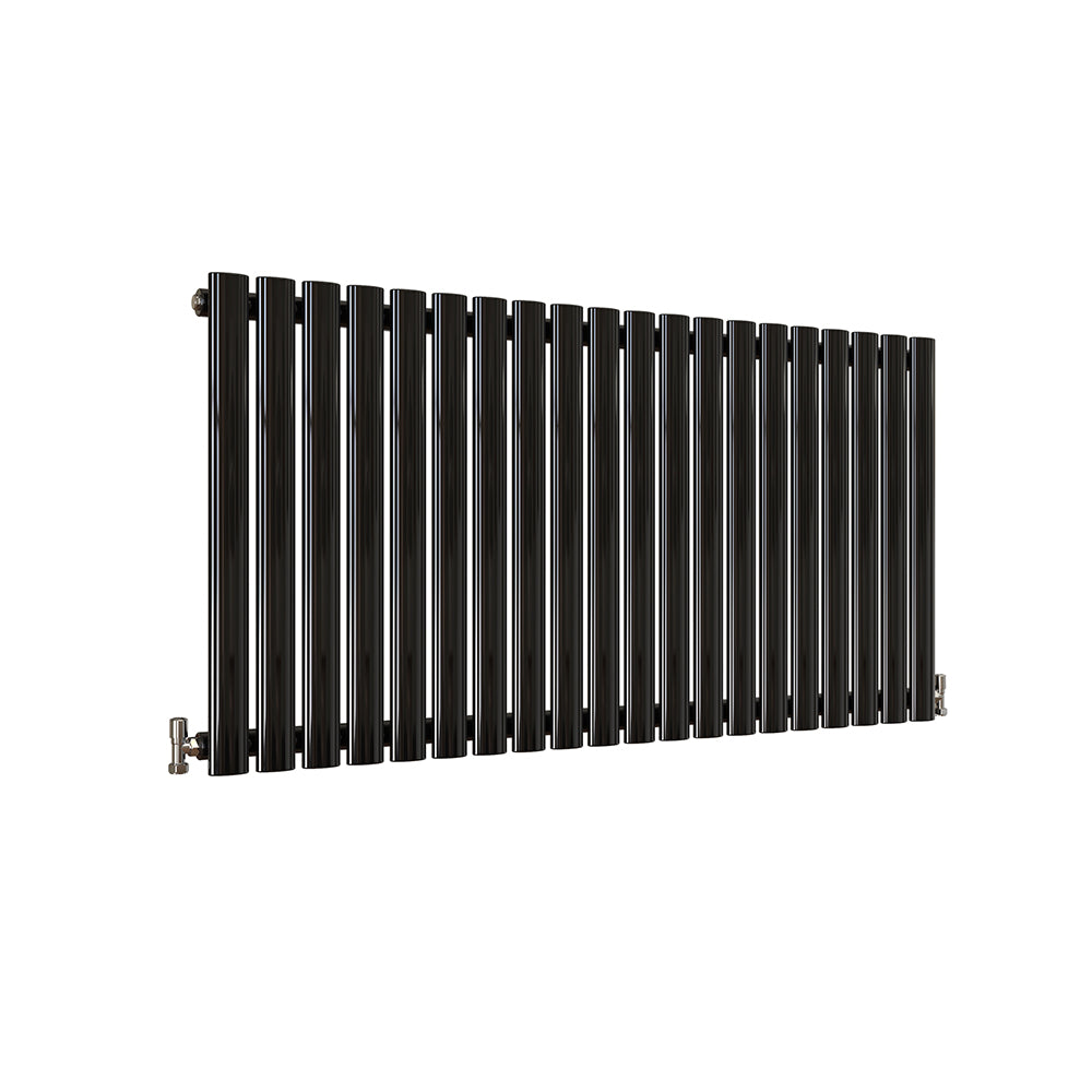 SKY UK Horizontal Oval Column Anthracite & White Designer Central Heating Radiator