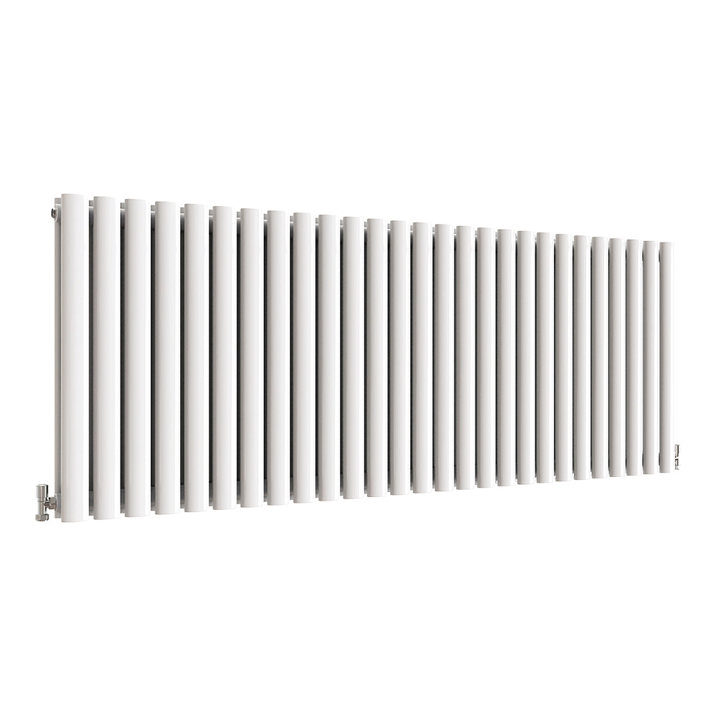 SKY UK Horizontal Oval Column Anthracite & White Designer Central Heating Radiator