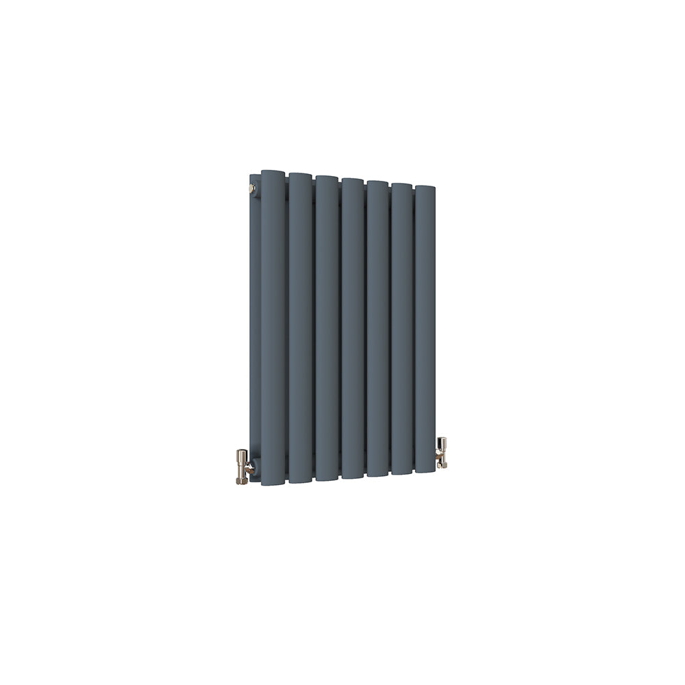 SKY UK Horizontal Oval Column Anthracite & White Designer Central Heating Radiator
