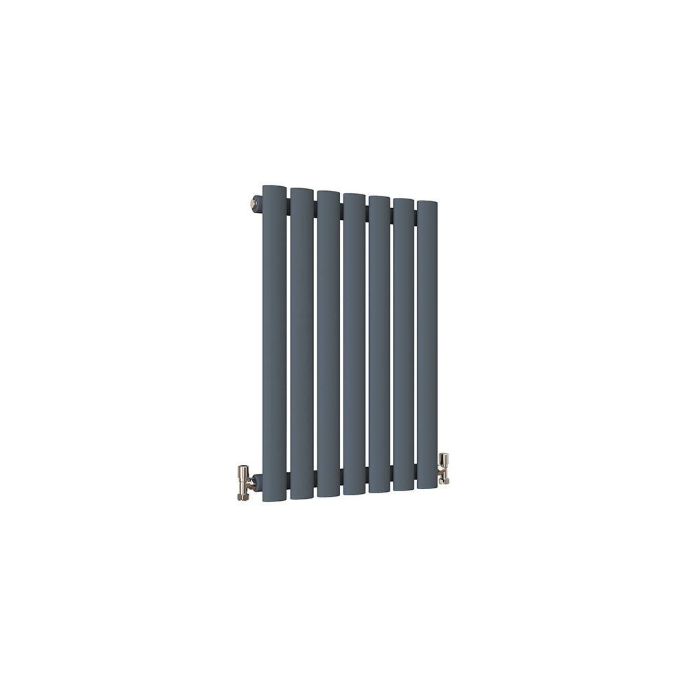 SKY UK Horizontal Oval Column Anthracite & White Designer Central Heating Radiator