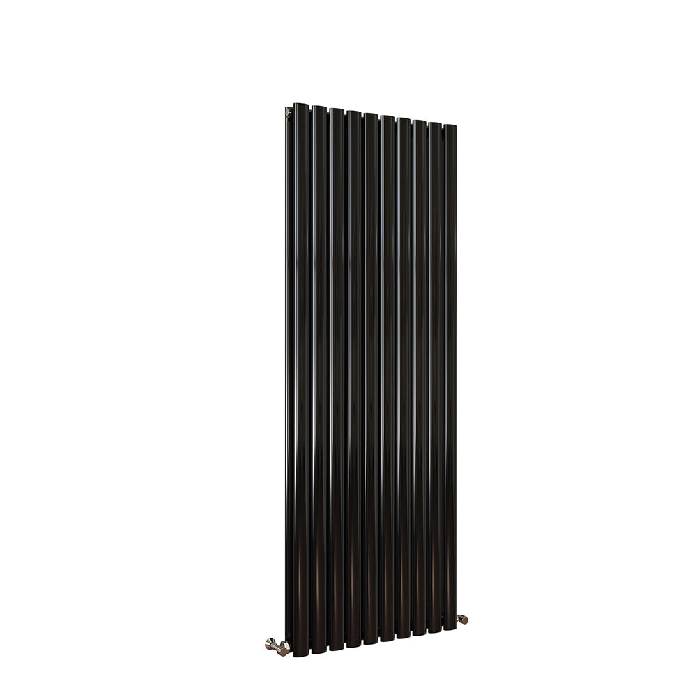 Sky Bathroom White/Anthracite/Black Oval Column Tall Vertical Central Heating Radiator
