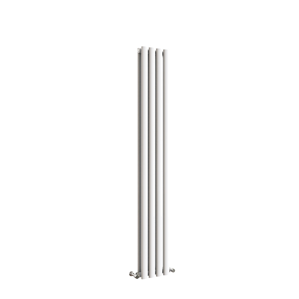 Sky Bathroom White/Anthracite/Black Oval Column Tall Vertical Central Heating Radiator