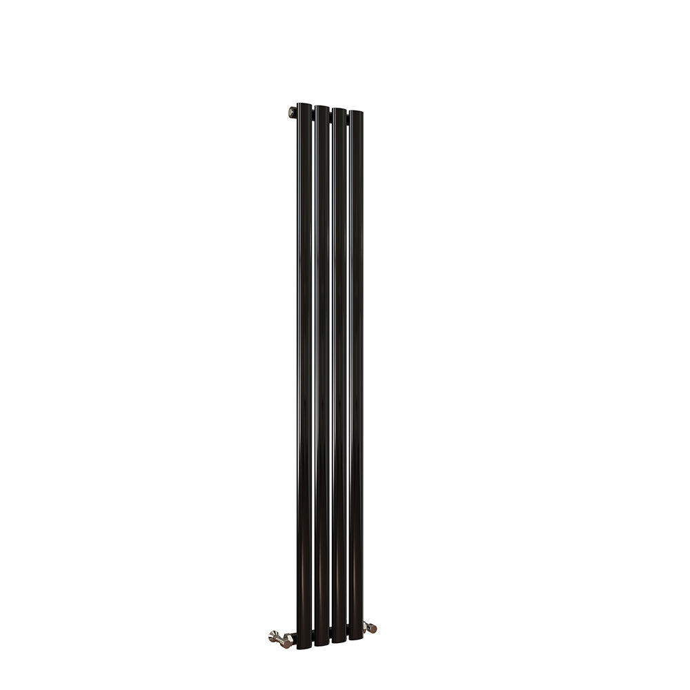 Sky Bathroom White/Anthracite/Black Oval Column Tall Vertical Central Heating Radiator