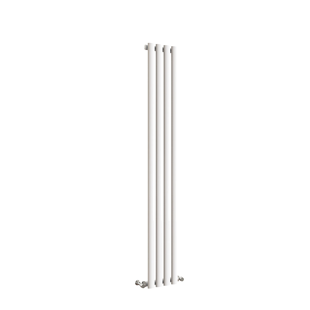 Sky Bathroom White/Anthracite/Black Oval Column Tall Vertical Central Heating Radiator