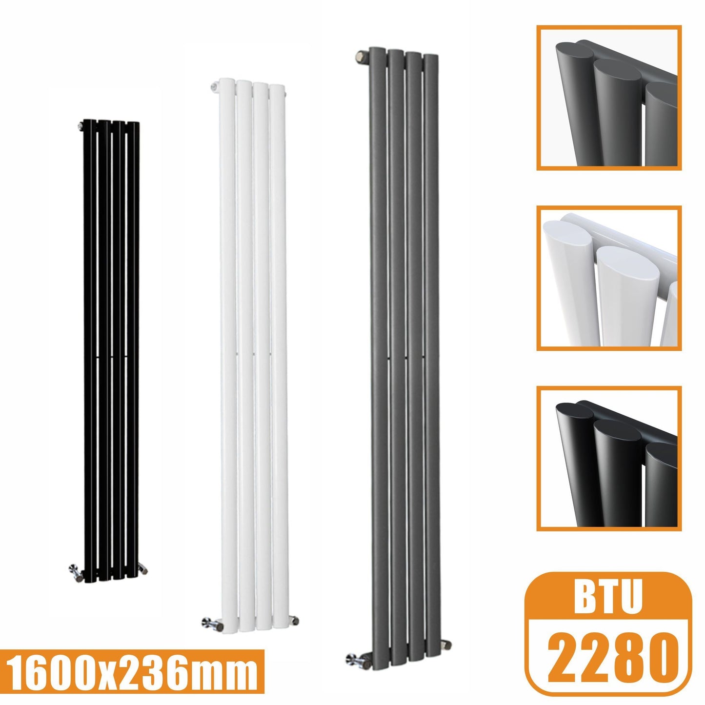 1600x236 vertical,oval column,radiators SKY rads