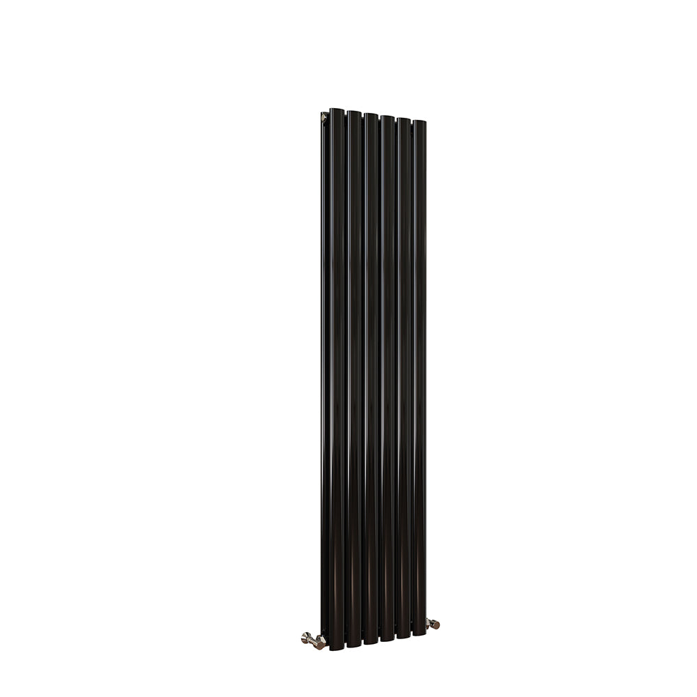 Sky Bathroom White/Anthracite/Black Oval Column Tall Vertical Central Heating Radiator