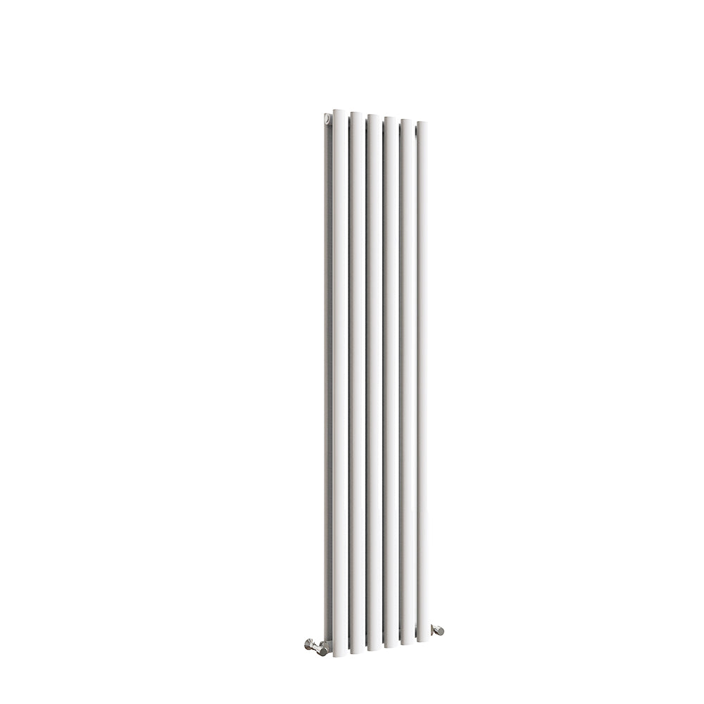Sky Bathroom White/Anthracite/Black Oval Column Tall Vertical Central Heating Radiator