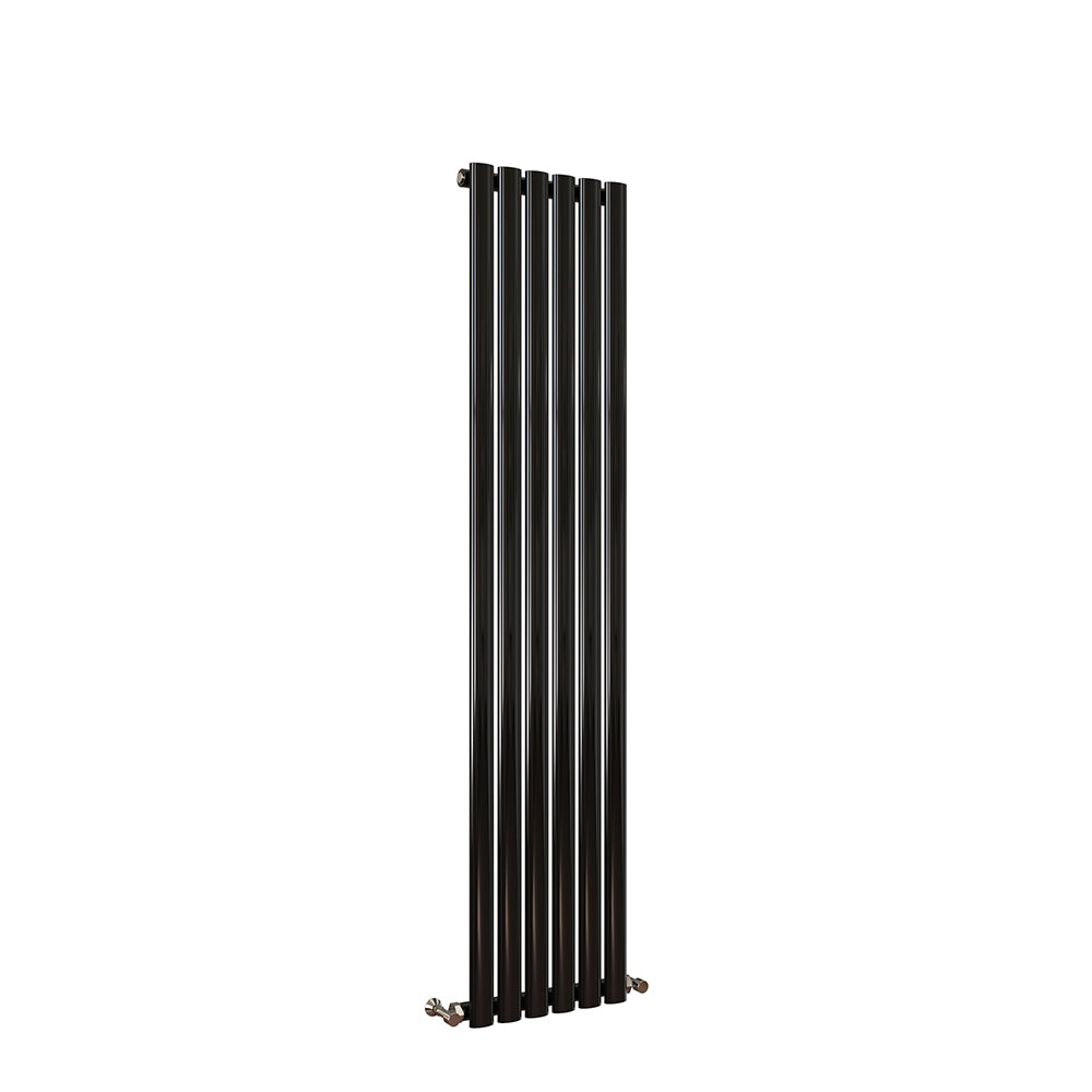 Sky Bathroom White/Anthracite/Black Oval Column Tall Vertical Central Heating Radiator