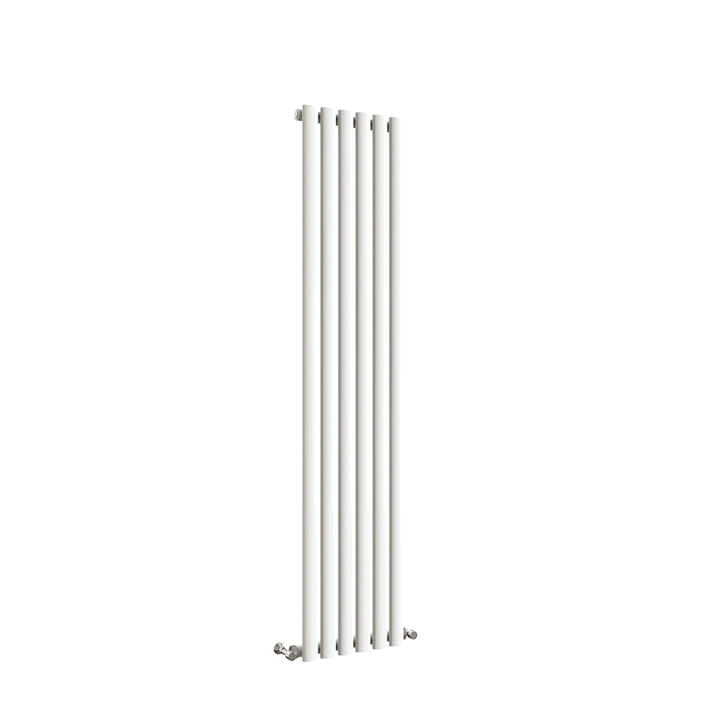 Sky Bathroom White/Anthracite/Black Oval Column Tall Vertical Central Heating Radiator