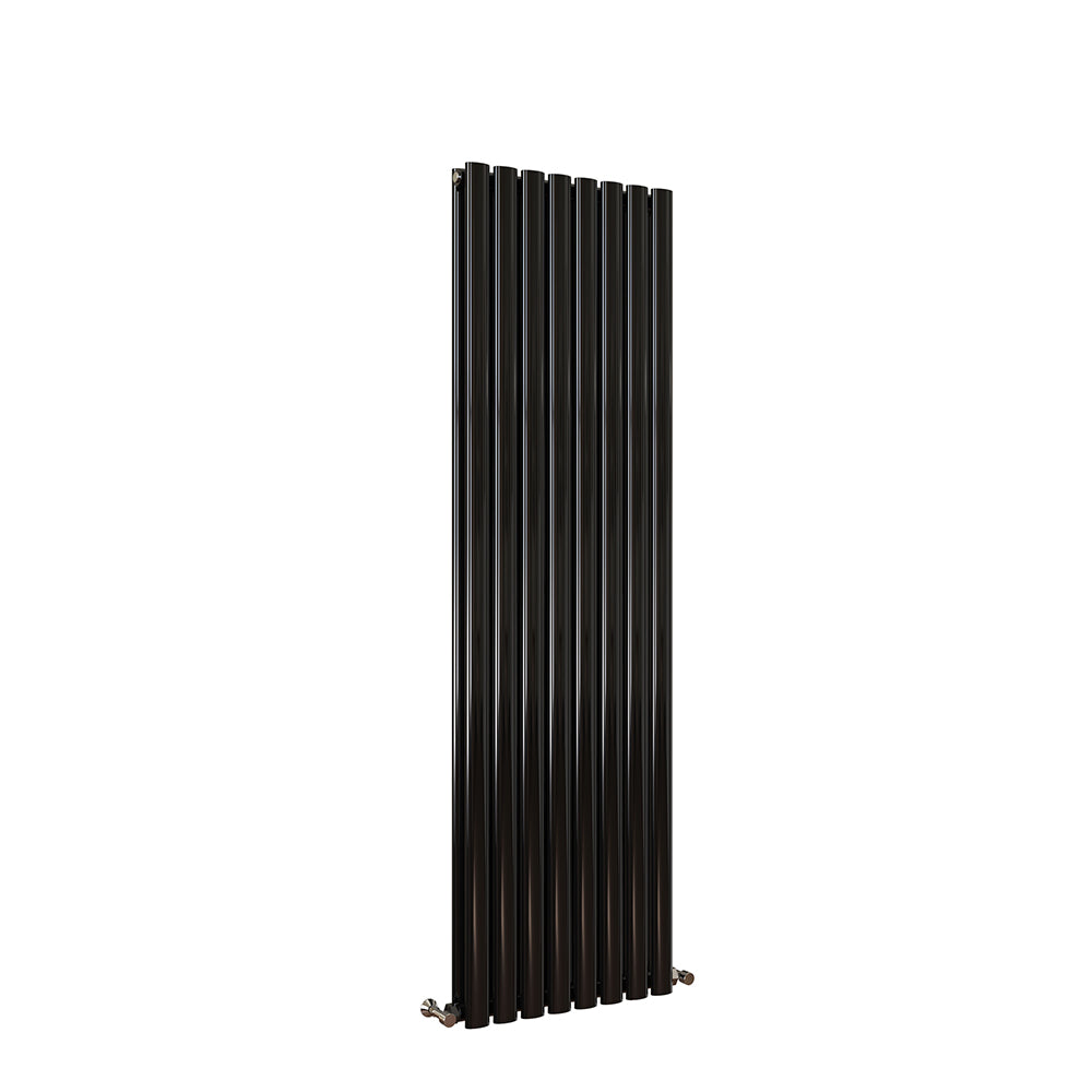 Sky Bathroom White/Anthracite/Black Oval Column Tall Vertical Central Heating Radiator