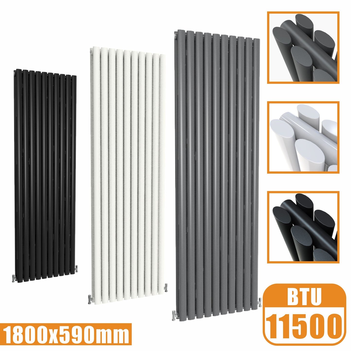 1800x590 vertical,oval column,radiators SKY rads