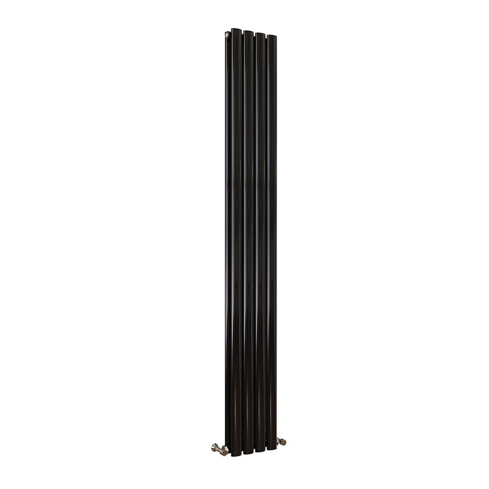 Sky Bathroom White/Anthracite/Black Oval Column Tall Vertical Central Heating Radiator