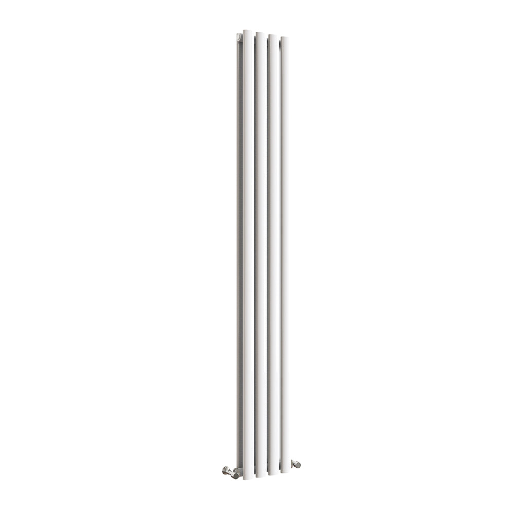 Sky Bathroom White/Anthracite/Black Oval Column Tall Vertical Central Heating Radiator