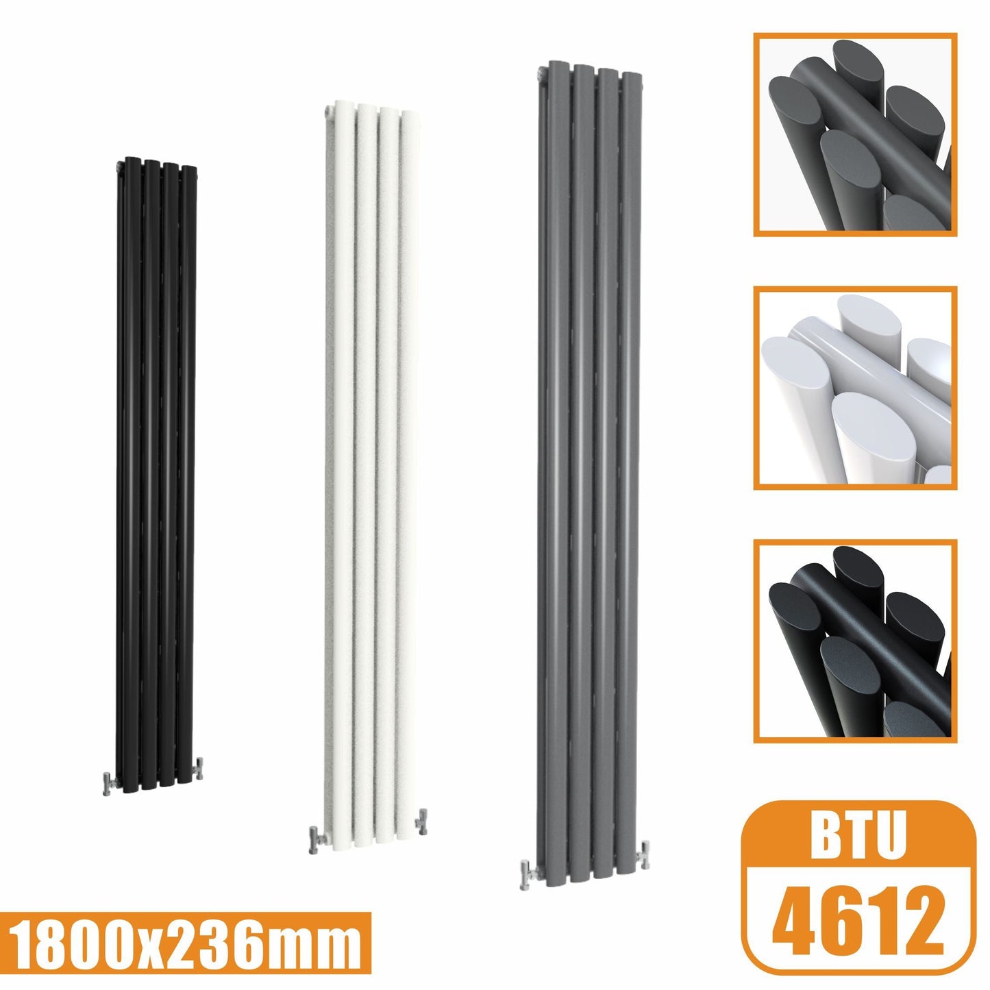 1800x236 vertical,oval column,radiators SKY rads