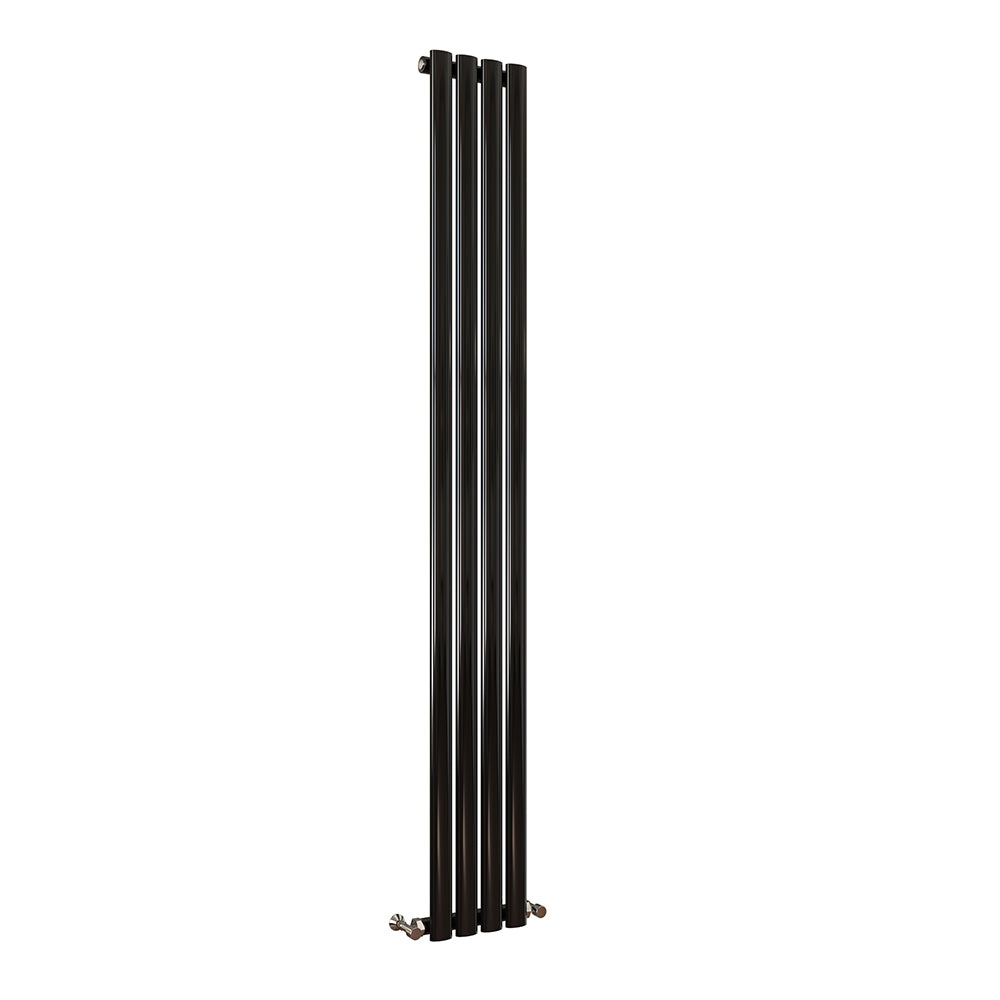 Sky Bathroom White/Anthracite/Black Oval Column Tall Vertical Central Heating Radiator
