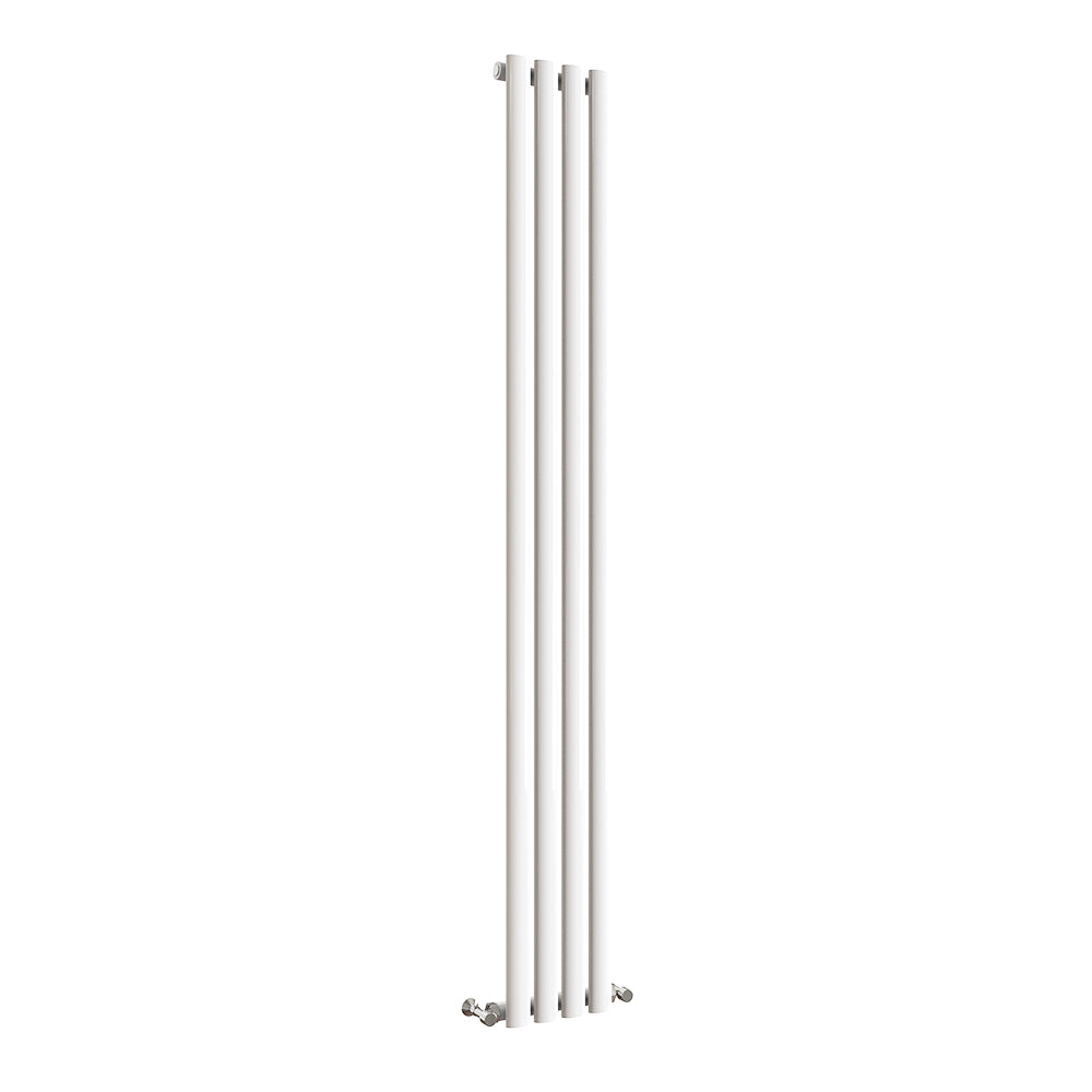 Sky Bathroom White/Anthracite/Black Oval Column Tall Vertical Central Heating Radiator