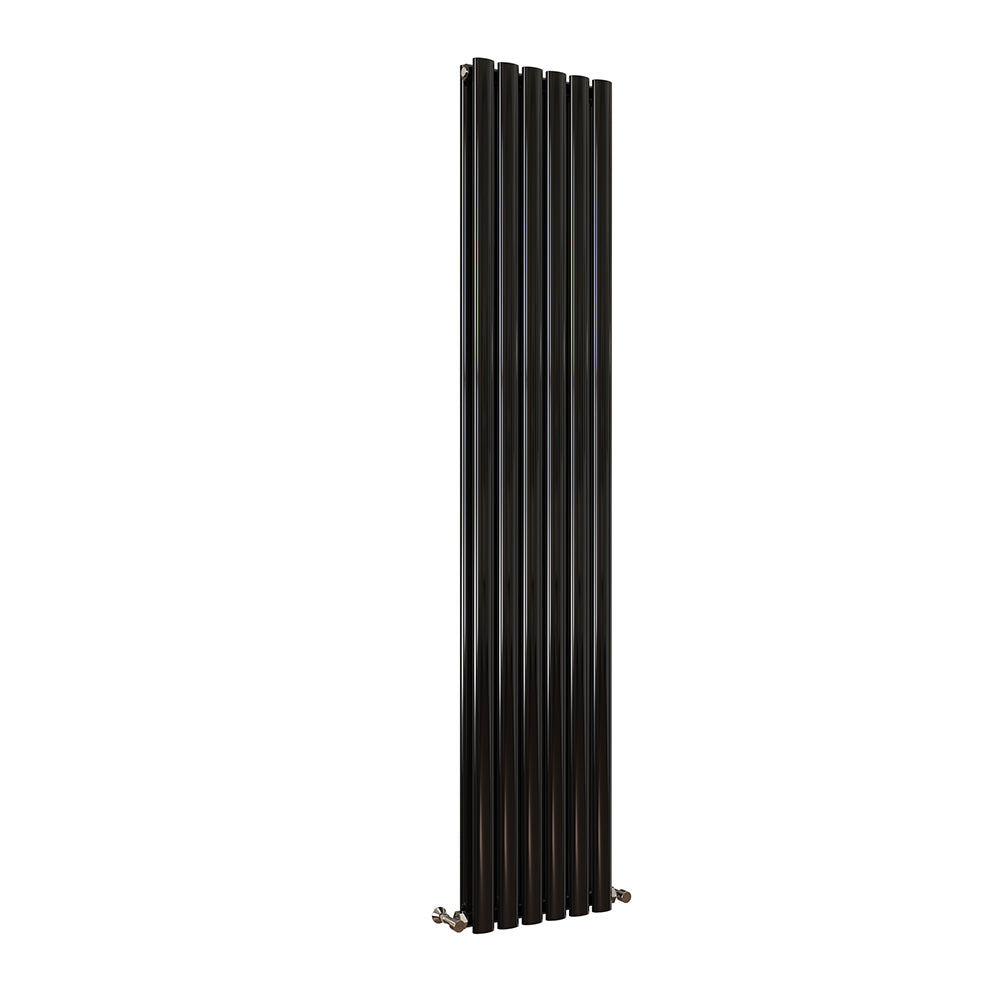 Sky Bathroom White/Anthracite/Black Oval Column Tall Vertical Central Heating Radiator