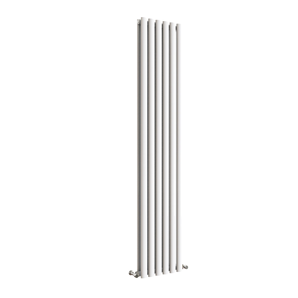 Sky Bathroom White/Anthracite/Black Oval Column Tall Vertical Central Heating Radiator