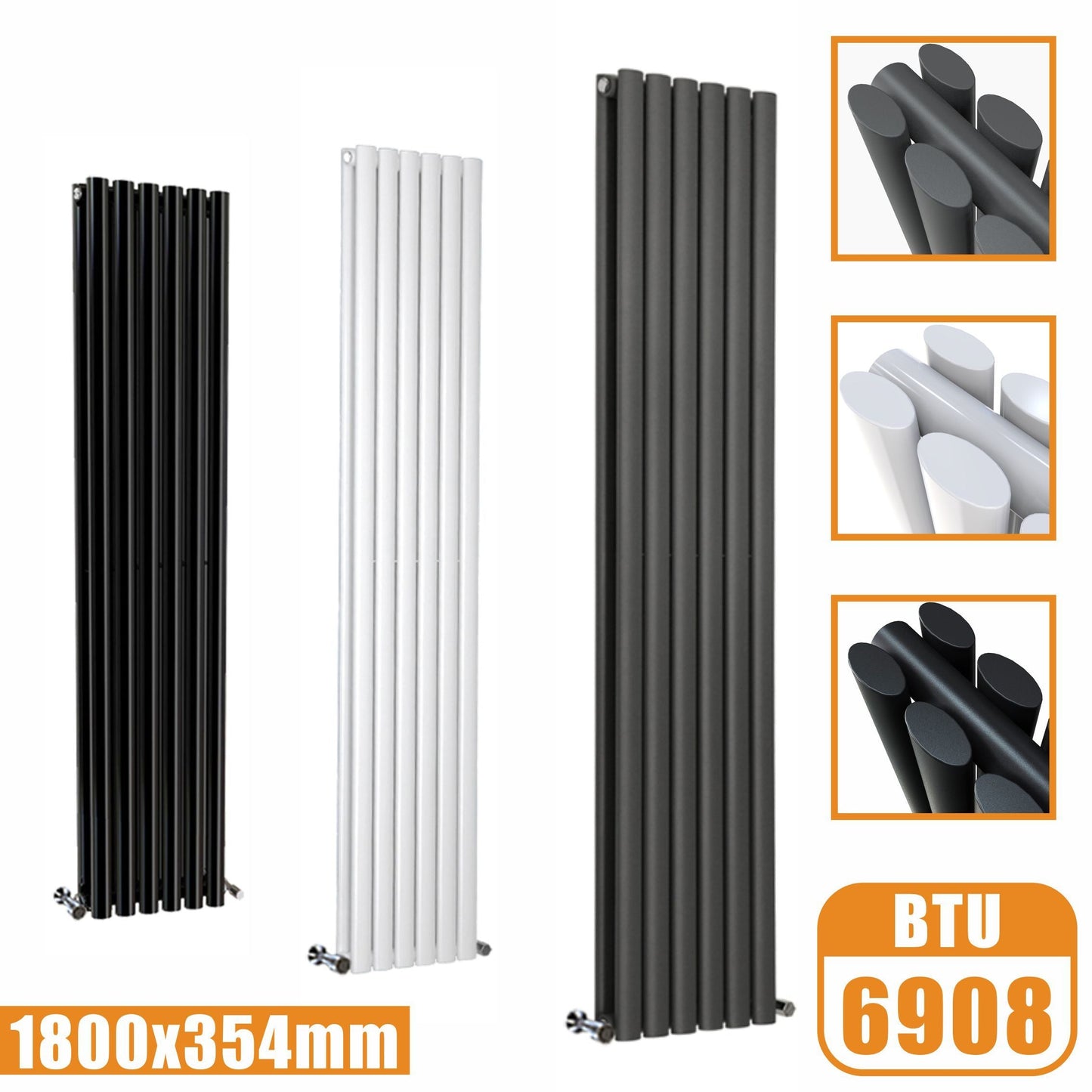 1800x354 vertical,oval column,radiators SKY rads