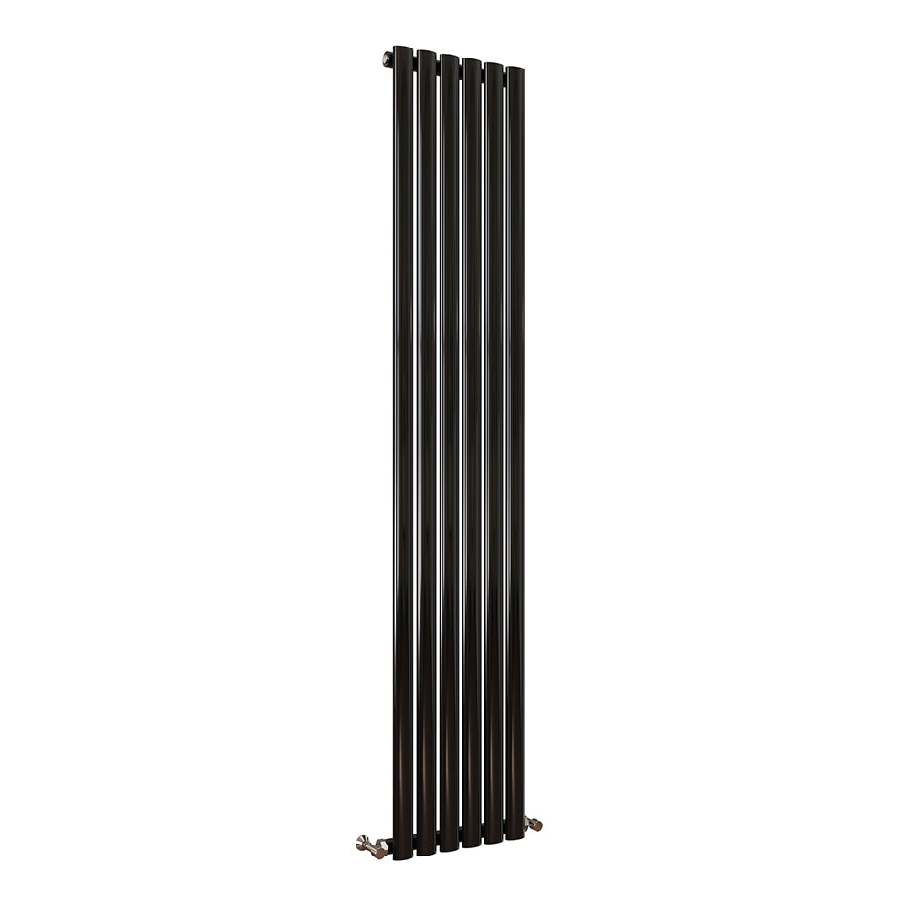 Sky Bathroom White/Anthracite/Black Oval Column Tall Vertical Central Heating Radiator