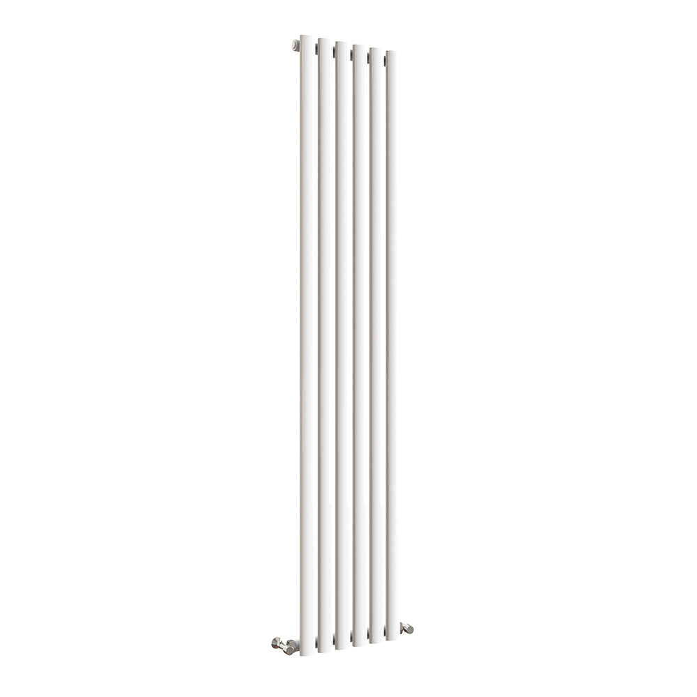Sky Bathroom White/Anthracite/Black Oval Column Tall Vertical Central Heating Radiator