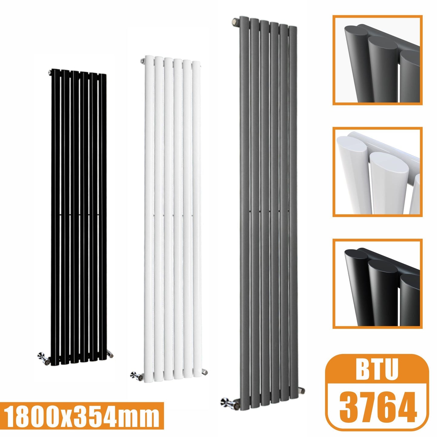 1800x354 vertical,oval column,radiators SKY rads