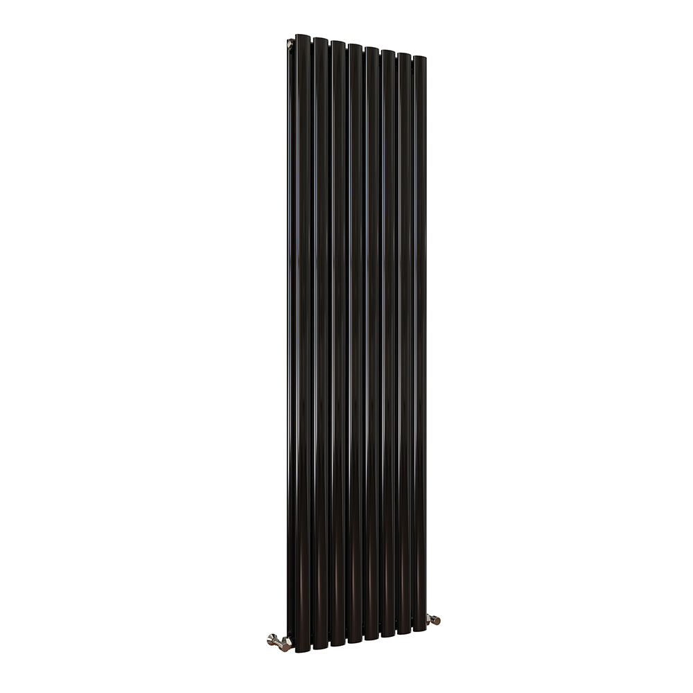 Sky Bathroom White/Anthracite/Black Oval Column Tall Vertical Central Heating Radiator