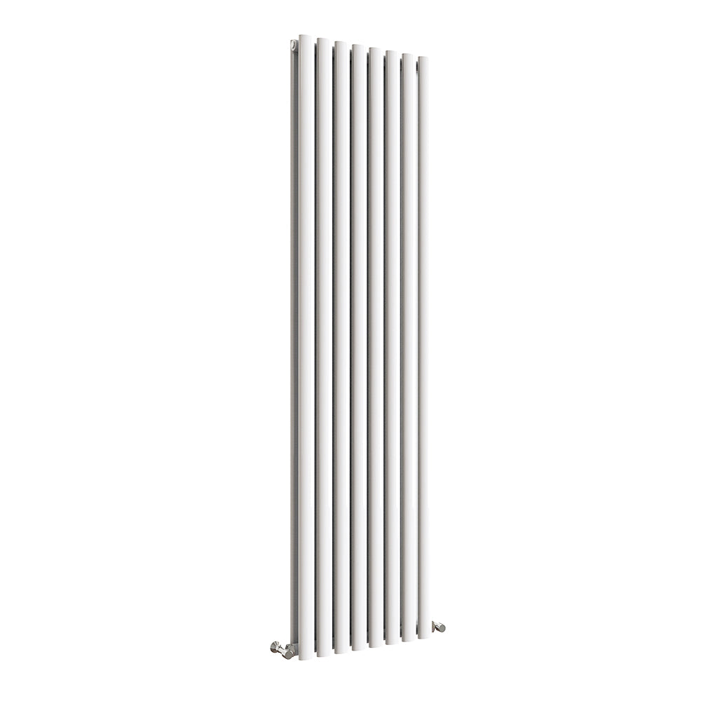 Sky Bathroom White/Anthracite/Black Oval Column Tall Vertical Central Heating Radiator