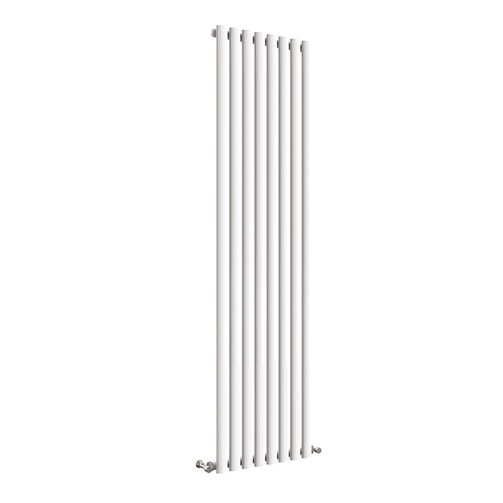Sky Bathroom White/Anthracite/Black Oval Column Tall Vertical Central Heating Radiator
