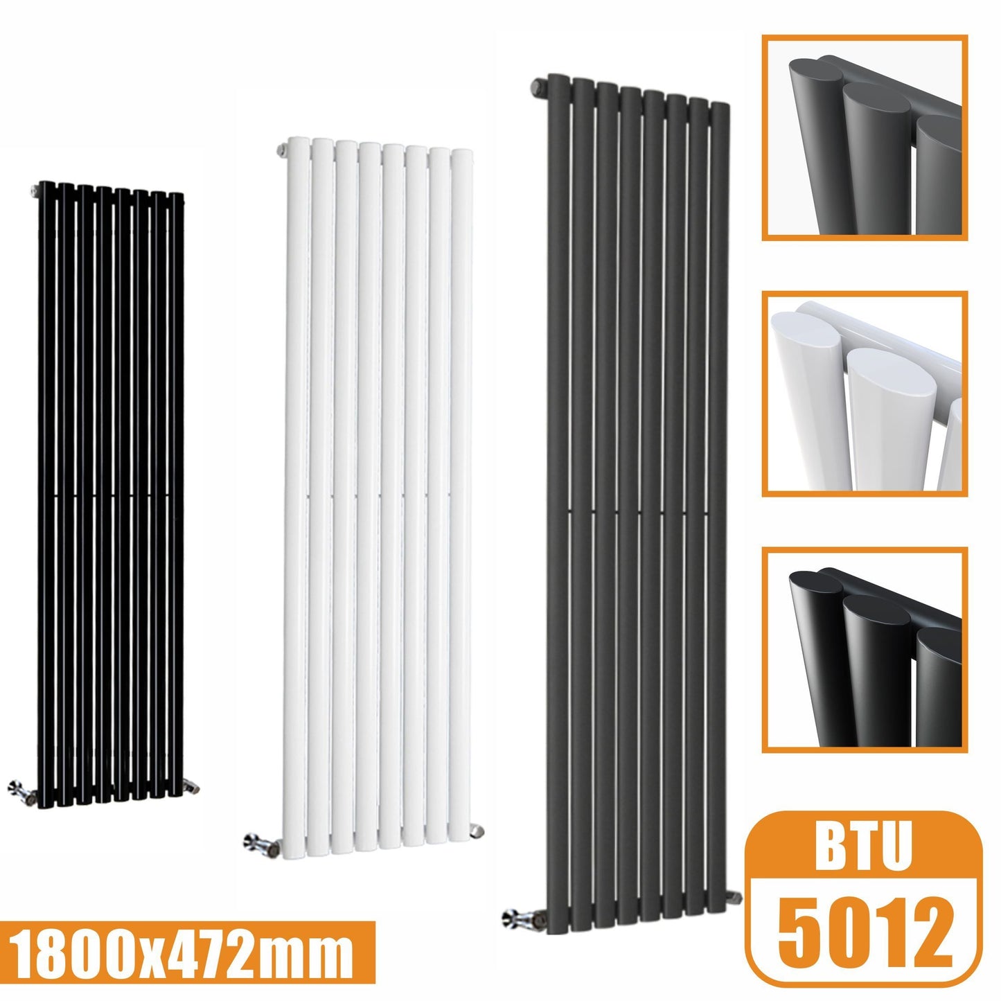 1800x472 vertical,oval column,radiators SKY rads