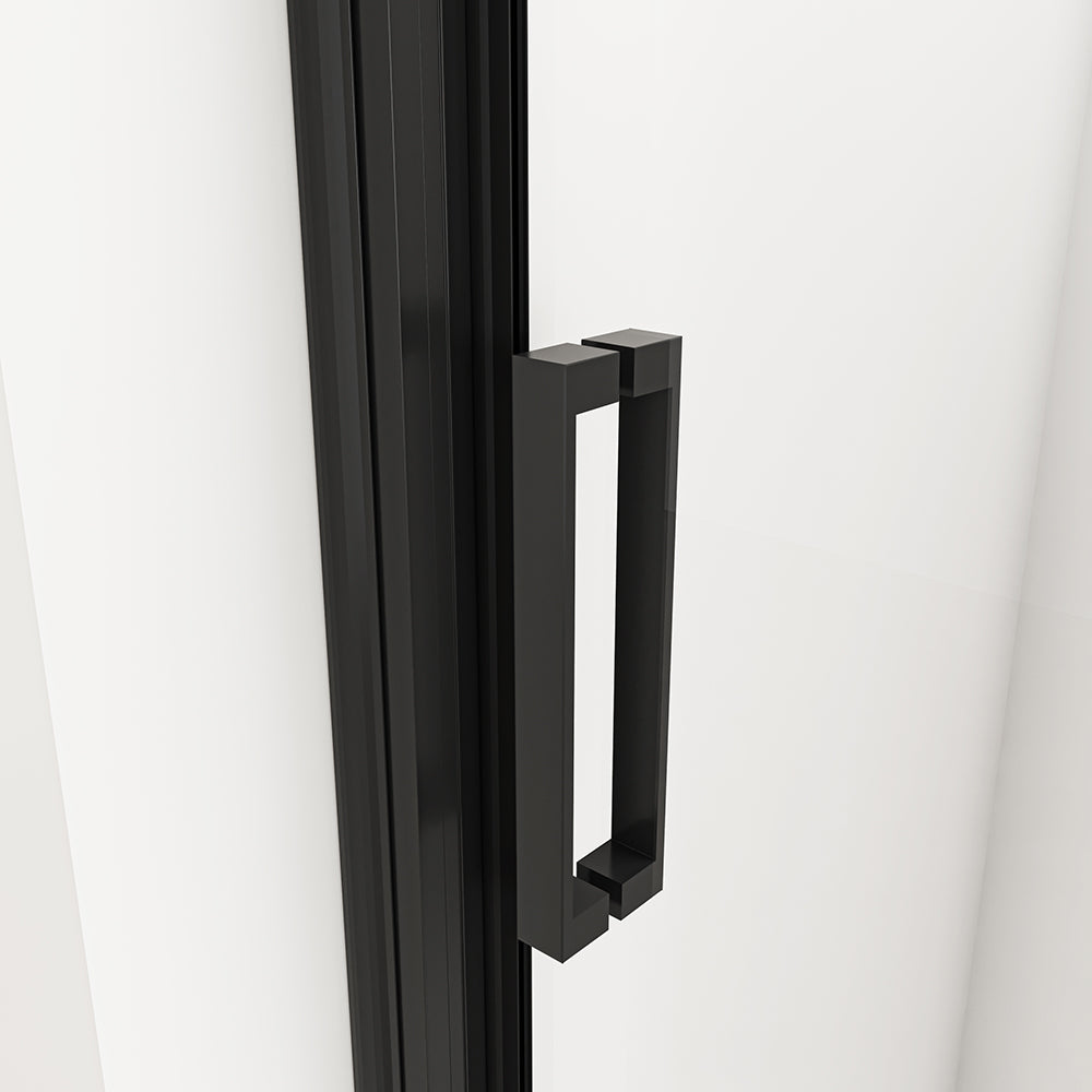 Black Sliding Shower Enclosure Door Side Panel NANO Glass